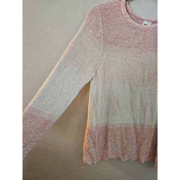 NWT Chico's Pink Space Dye Metallic Shimmer Knit Pullover Sweater Womens Sz 2 LG - Picture 4 of 9